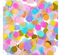 Shappy 1 Pulgada de Confeti de Papel de Seda Redondo de Multicolor para Decoración de Fista de Boda Cumpleaños, 6000 Piezas