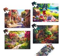 Shappy Paquete de 4 rompecabezas de 140 piezas grandes para personas mayores, 4 estilos de productos y actividades de Alzheimer, juegos cognitivos de memoria para pacientes mayores, regalo de