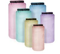 Shappy Set de 6 Bolsas Secas Impermeables Combinación de Sacos Estancos Herméticos Ligeros 20 L 15 L 10 L 8 L 5 L 3 L Correa de Hombro Ajustable Larga para Kayak Navegar Senderismo(Macaron Color)