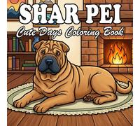 Shar Pei Coloring Book for Adults & Kids: 66 Cute & Cozy Shar Pei Coloring designs with Everyday Life and Outdoor Scenes