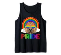 Shar Pei Dog Glasses LGBT Rainbow Gay Lesbian LGBTQ Pride Camiseta sin Mangas