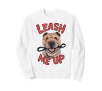 Shar Pei Dog Leash Me Up, Divertido Andador para dueños de Mascotas Sudadera