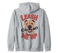 Shar Pei Dog Leash Me Up, Divertido Andador para dueños de Mascotas Sudadera con Capucha