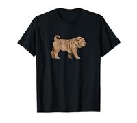 Shar Pei ilustración de un cachorro perro lindo con rollos Camiseta