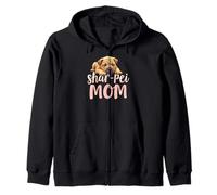 Shar Pei Mamá Perro Shar-Pei Mamá Lindo Cachorro Sudadera con Capucha