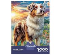 Shar-Pei Mur Antiguo Rompecabezas Golden Retriever Costa Cartón Reciclado 1000 Piezas, Familia/Adultos/Adolescentes, Alivio Estrés, Regalo Personalizado, Decoración Pared 70x50cm/1000pc