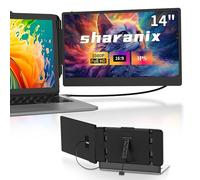 sharanix Extensor de pantalla para laptop de 14 pulgadas, FHD 1080P IPS de doble pantalla, monitor portátil para portátiles de 13 a 17.3 pulgadas, compatible con Win/Mac/Android/Switch