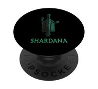 Shardana Warrior - Diseño de figura de bronce antiguo de Cerdeña PopSockets PopGrip Adhesivo