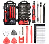 SHARDEN Precision Screwdriver Set, 122 in 1 Electronics Magnetic Repair Tool Kit with Case for Repair Computer, iPhone, PC, Cellphone, Laptop, Nintendo, PS4, Game Console, Watch, Glasses etc (Red)