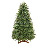 SHareconn de 210cm Árbol de Navidad Artificial con 1463Puntas de Ramas de PE&PVC y una Base de Madera Plegable, Fácil Montaje, Elección Decoración Navideña en el Hogar y Oficina,Verde