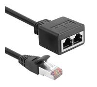 Sharelove Divisor Ethernet 1 a 2 adaptador de red de alta velocidad, divisor RJ45 macho a 2 hembra extensor de red LAN, conector divisor de cable Gigabit Ethernet para Home Company Cat 5/6/7 Cable