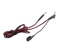 SharePlay - Cable de audio deslizante rojo compatible con auriculares V-Moda Crossfade 2/3 / Crossfade LP LP2 / M-100 M-80 V-80 XS, conector de nailon trenzado de 3,5 mm a 3,5 mm (6 pies)