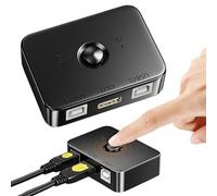 Sharer de impresora: estación de selección de 7,0 x 2,0 cm, diseño práctico | Hub USB bidireccional con facilidad, conmutador de impresora para salas de control, estudios de grabación, transmisión de