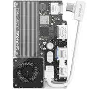 sharge Disk Pro 1TB SSD Portátil con Refrigeración Activa, Hub 4 Puertos HDMI 2.1, Cable USB-C 10 Gbps, SSD Externa Magnética para MacBook, PC, PS5, Steam Deck y más