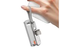 SHARGE Flow Mini 2 Power Bank 22.5w Max, Kleine Powerbank für Unterwegs, Schnelllade-Akkupack mit Lightning- und USB-C-Anschluss, Tragbares Ladegerät mit Integriertem Kabel für iPhone 16/15/14, Galaxy