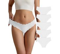 SHARICCA - Ropa interior para mujer, bragas sin costuras, hipsters elásticos, bragas brasileñas invisibles, suaves, con tiras, bikinis, calzoncillos para mujer, pack de varios, S