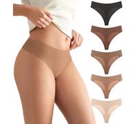 SHARICCA Strings & Tangas para Mujer Ropa Interior Mujeres Calzoncillos sin costuras Señoras Calzoncillos Bajos y Ligeros Tanga Tanga Sin Costuras Multipack, multicolor, XXL