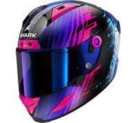 Shark Aeron Edgy Casco de carbono, carbono-azul-lila, tamaño 2XL para Hombres