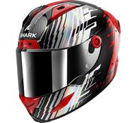 Shark Aeron Edgy Casco de carbono, gris-carbono-rojo, tamaño XL para Hombres
