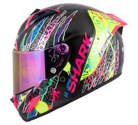 Shark Aeron Fawn Casco Integral Carbono/Morado/Amarillo S unisex negro