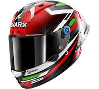 Shark Aeron GP FIM Firstlap Carbon Casco, blanco-rosa-verde, tamaño XL para Hombres