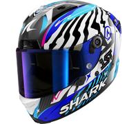 SHARK Casco integral AERON SPEED-FANCY Carbon Blanco/Azul XL