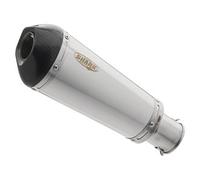 Silenciador SHARK DSX-7 acero inoxidable cepillado con tapa de extremo de carbono