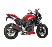 Silenciador SHARK DSX-7 acero inoxidable cepillado con tapa de extremo de carbono