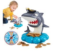 Shark Bite - Mecanismo de Juego de suspenso, Base de Duradera | Juego de Pesca de caña interactiva para 2 4 Jugadores de Cuatro años y más no se Necesitan baterías necesarias Family