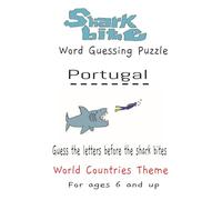 Shark bite Word Guessing Puzzle: Guess the word before the bite [6" x 9" inches] Compact size, carry anywhere. 61 puzzles in a new fun format for word game lovers.