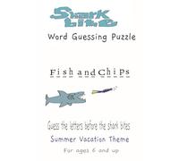 Shark bite Word Guessing Puzzle: Guess the word before the bite [6" x 9" inches] Compact size, carry anywhere. 60 puzzles in a new format for word game lovers.