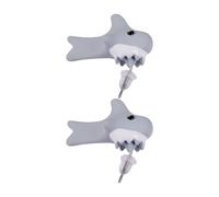 Shark Biting Earrings - Cartoon Animal Ear Studs Featuring Crocodile, Designs | Whimsical Jewelry for Women, Girls | Daily Wear Accessories for Outfits, Party Looks, Novelty, Fun Decoration