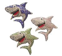 Shark Car Vent Clips | Bling Rhinestone Shark Air Freshener | Car Aromatherapy Clip for Air Vents | Stylish and Sparkly Car Perfume Freshener for Auto Interior, Car Vent Decor