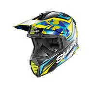 Shark - Casco de cruz varial réplica tixier negro azul amarillo KBY talla XL