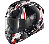Shark Casco de moto SKWAL 2 SYKES KWA, negro/blanco/rojo, L
