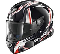 Shark Casco de moto SKWAL 2 SYKES KWA, negro/blanco/rojo, XS