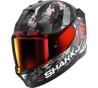 SHARK, casco de moto SKWAL i3 HELLCAT, KUR, S (+ mampara ahumada incluida)