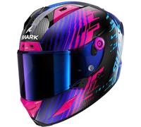 SHARK, Casco Moto Integral AERON EDGY Carbon Blue Chrome DBU, M