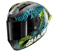 SHARK, Casco Moto Integral AERON-GP FIM RACING #2 SPEED-VIB Carbon Blue Green DBG, L