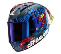 SHARK, Casco Moto Integral AERON-GP FIM RACING #2 SPEED-VIB Carbon Blue Red DBR, L