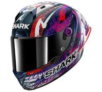 SHARK, Casco Moto Integral AERON GP FIM Replica ZARCO SIGNATURE Carbon White Violet DWV, XS