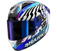 SHARK, Casco Moto Integral AERON SPEED-FANCY Carbon White Blue DWB, XL