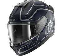 SHARK, Casco Moto Integral D-SKWAL 3 Drone x Troy Lee Design Mat Blue Silver Blue, M