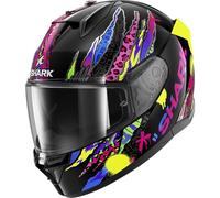 SHARK, Casco Moto Integral D-SKWAL 3 FAWN Black Violet Yellow KVY, M