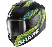 SHARK, Casco Moto Integral D-SKWAL 3 SPEED-VIB Black Green Blue KGB, XXL