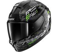 Shark, Casco Moto Integral RIDILL 2 MOLOKAI Black/Green/Grey KSG, M