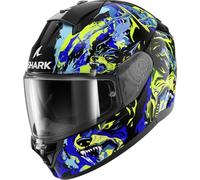 SHARK, Casco Moto Integral RIDILL 2 RAGING BEAST Black Blue Green KBG, S