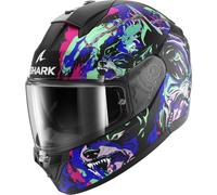 Shark, Casco Moto Integral RIDILL 2 RAGING BEAST Black Violet Green KVG, M