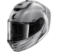 Shark Spartan RS Speed Tech Casco, negro-gris-plata, tamaño S para Hombres