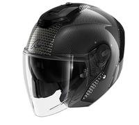 SHARK, Casco Moto Jet RS Jet Carbon IKONIK Black Chrome DKU, M